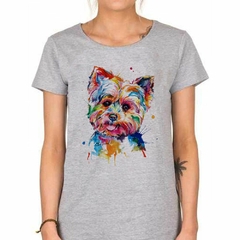 Remera Perro Yorkshire Watercolor Art - comprar online