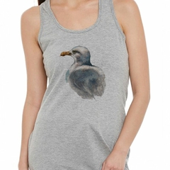 Musculosa Deportiva Gaviota Dibujo Colores Arte Watercolor - comprar online