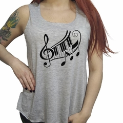 Musculosa Nota Musical Piano Teclas