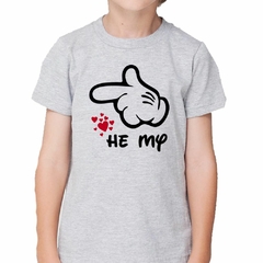 Remera He She Is My Love Amor Corazon M1 - comprar online