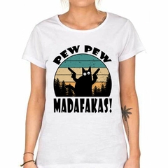 Remera Pew Pew Madafakas Gato Arbol Color