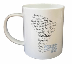 Taza Argentina Campeon America Firmas Copa 2021 - tienda online