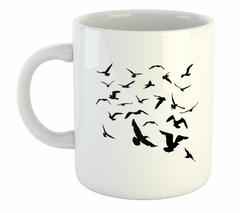 Taza Gaviotas Volando Juntas Vector