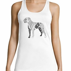 Musculosa Deportiva Perro Boxer Dibujo Lineas