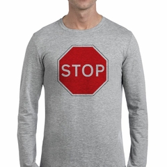 Remera Manga Larga Señal Stop Pare - comprar online