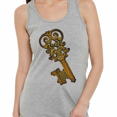 Musculosa Deportiva Key Llave Dorada Diseño Dibujo Art