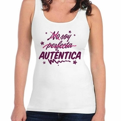 Musculosa Deportiva No Soy Perfecta Autentica