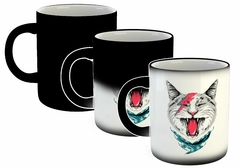 Taza Gato Cat Rock Rock Bowie Art - TiendaCubik