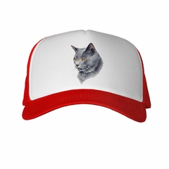 Gorra Gato Azul Ruso Cara Dibujo en internet