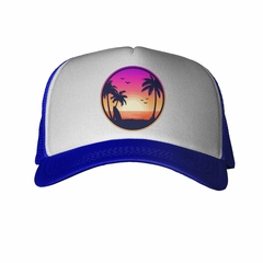 Gorra Palmetas Playa Tabla Sol Veran Watercolor