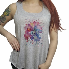 Musculosa Pez Watercolor Flores Colores Playa