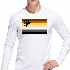 Remera Manga Larga Bandera Oso Gay Colores Garra