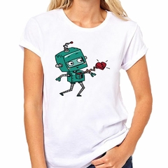 Remera Robot Tuercas Iman Corazon M2 - TiendaCubik