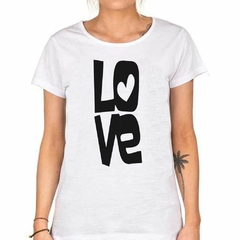 Imagen de Remera Letras Love Amor Corazon M2