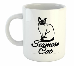 Taza Gato Siames Silueta Vector