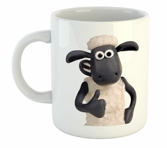 Taza Shaun The Sheep Oveja Blanc Sonriend Dedo