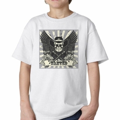 Remera Wanted Sheriff Guns Skull Flowers - comprar online