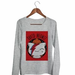 Remera Manga Larga Gato Musica Rock - TiendaCubik