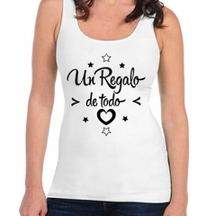 Musculosa Deportiva Un Regalo De Todo Corazon Negro