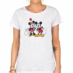 Remera Minnie Mickey Felices Amor Love