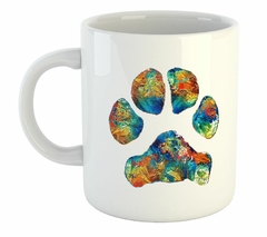 Taza Perro Huella Colores Art