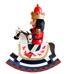 Soldado Quebra-nozes no cavalo Rei coroa douada 44477-4 na internet