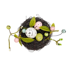 Pascoa Enfeite Ninho com ovos (Colorido) 54624001 na internet