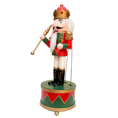 Quebra-nozes Musical Rei coroa vermelha e bastão na mão 1006040 - comprar online