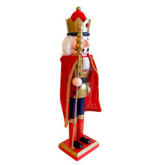 Quebra-nozes 38cm Rei Capa vermelha Bastão 87641-4 na internet