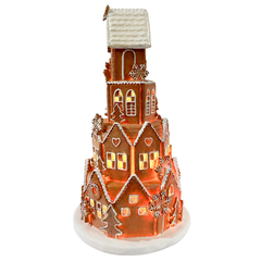 Casa Ginger c/led Resina Natal Bege 49636001 - comprar online