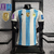 Camisa Argentina Home - Copa Do Mundo - Versão Jogador - Três Estrelas + Patch Campeão + Patchs Copa do Mundo - 2022 - Masculina Azul e Branca