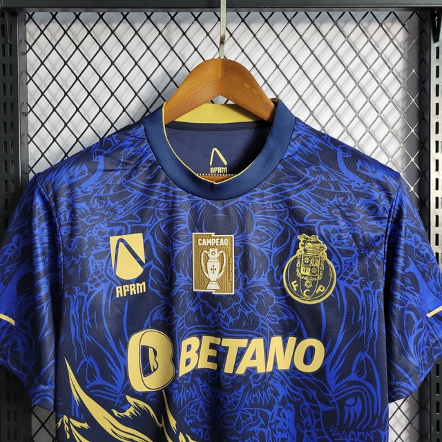 Camisa FC Porto Special Edition 22/23 - C/Patch - Torcedor Masculina - Azul  e Dourado