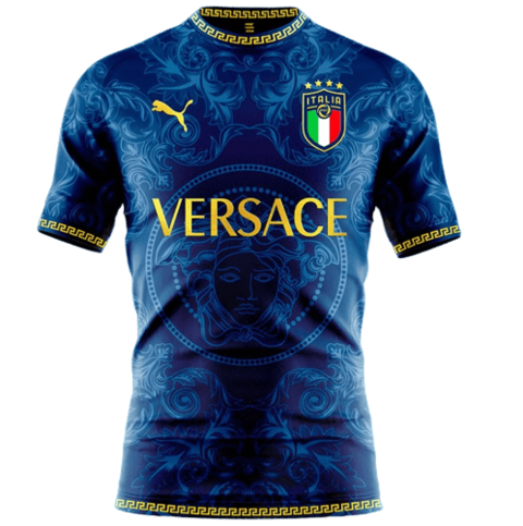 Camisa versace azul new arrivals