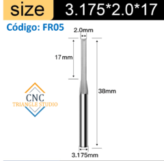 FR05 Fresa Recta Inmersión DC2mm LC17mm en internet