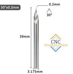 FVE01 Fresa V30° Espiral Tallado Fino