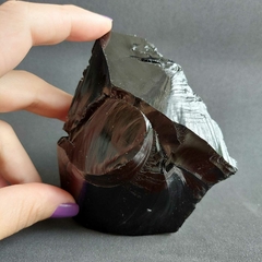 Obsidiana Preta Bruta G 552g - Proteção, Exposição e Expansão