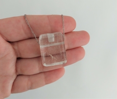 Colar Difusor Pessoal de Pedra Cristal - Retângulo na internet
