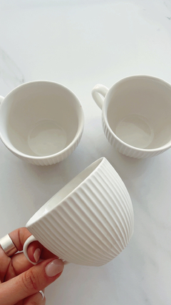 TAZAS PIETRO DE CERAMICA blanca POR UNIDAD