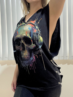 Maxi Blusa Skull Music - comprar online