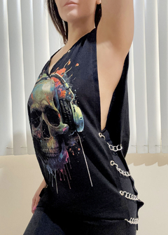 Maxi Blusa Skull Music