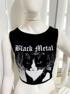 Cropped Black Metal Cat