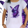 Babylook borboleta violeta