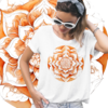 Mandala flor laranja