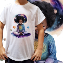 Camiseta unissex infantil Menino planetas