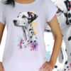 Babylook Cachorro Dalmata em aquarela