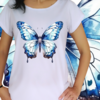 Babylook Borboleta Azul