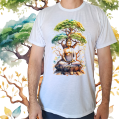 Camiseta masculina/unissex Buda árvore da vida