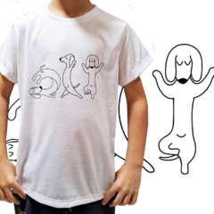 Camiseta unissex infantil Salsichinha no Yoga