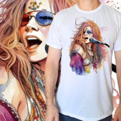 Camiseta masculina/unissex Janis Joplin