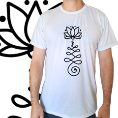 Camiseta masculina/unissex Unalome lotus